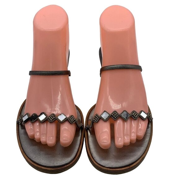 YSL Sandals Slip On Shoes Wedge Heel Yves Saint Laurent Sz EU 37 6.5-7. #35 - Picture 4 of 12